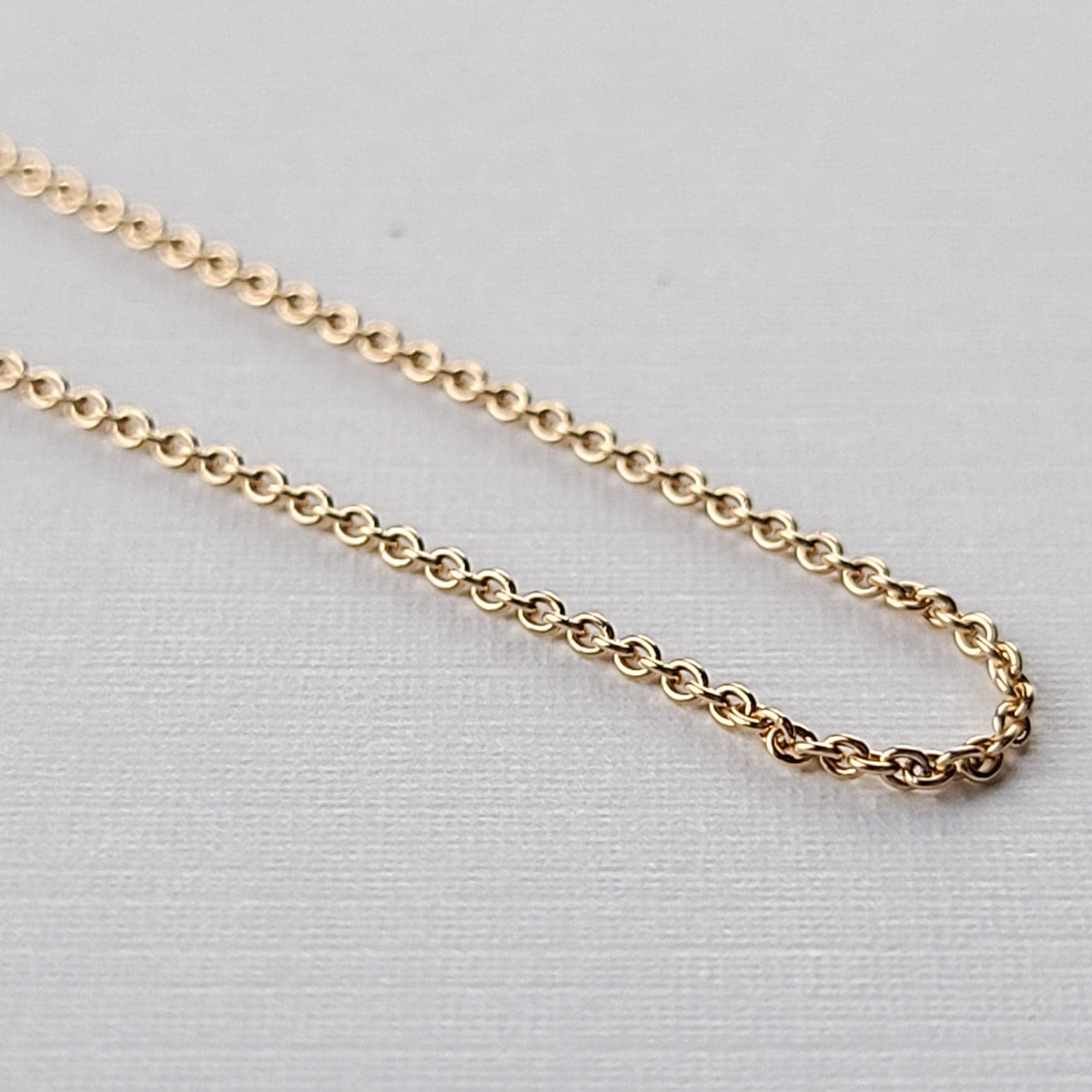 Thin Rose Gold Cable Chain 10K - 14K