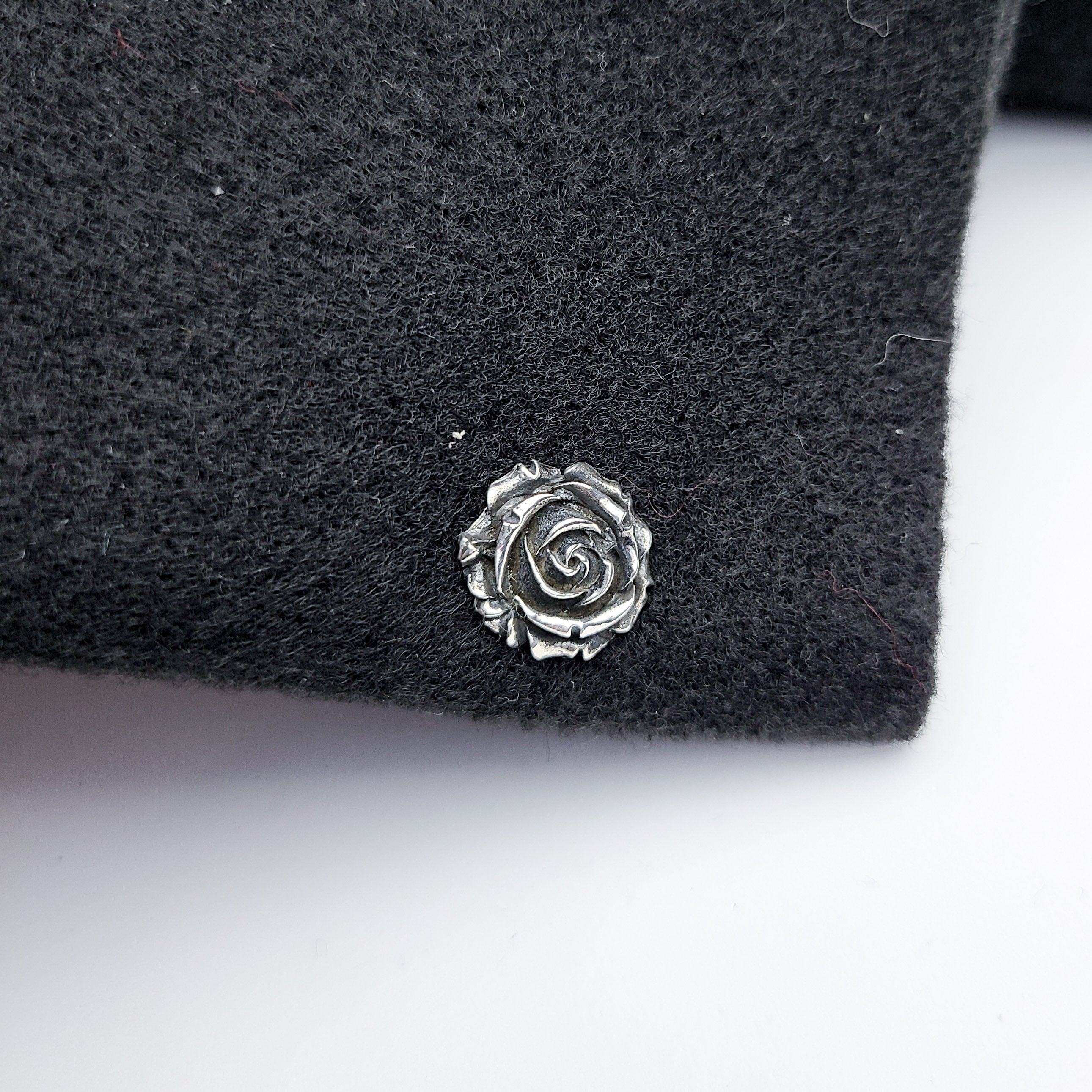 Silver Rose Lapel Pin - Inchoo Bijoux