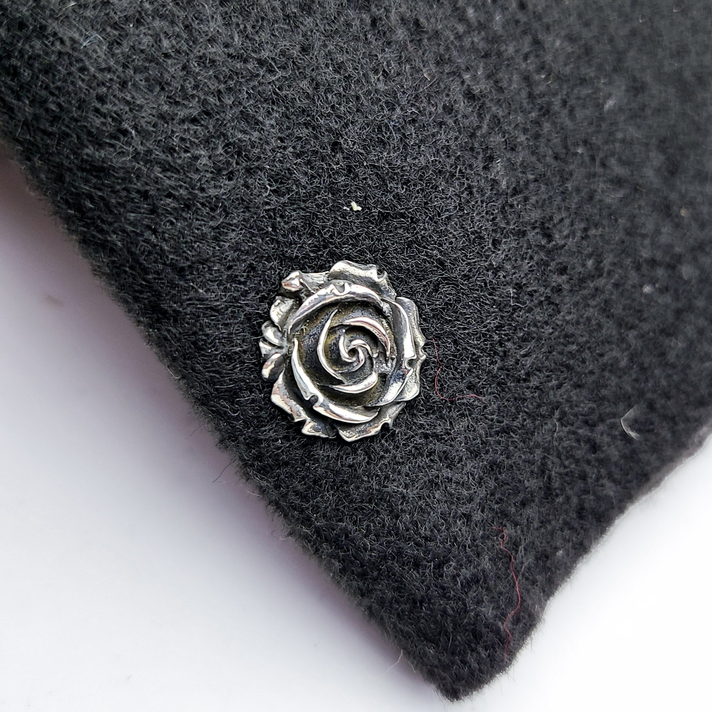 Silver Rose Lapel Pin - Inchoo Bijoux