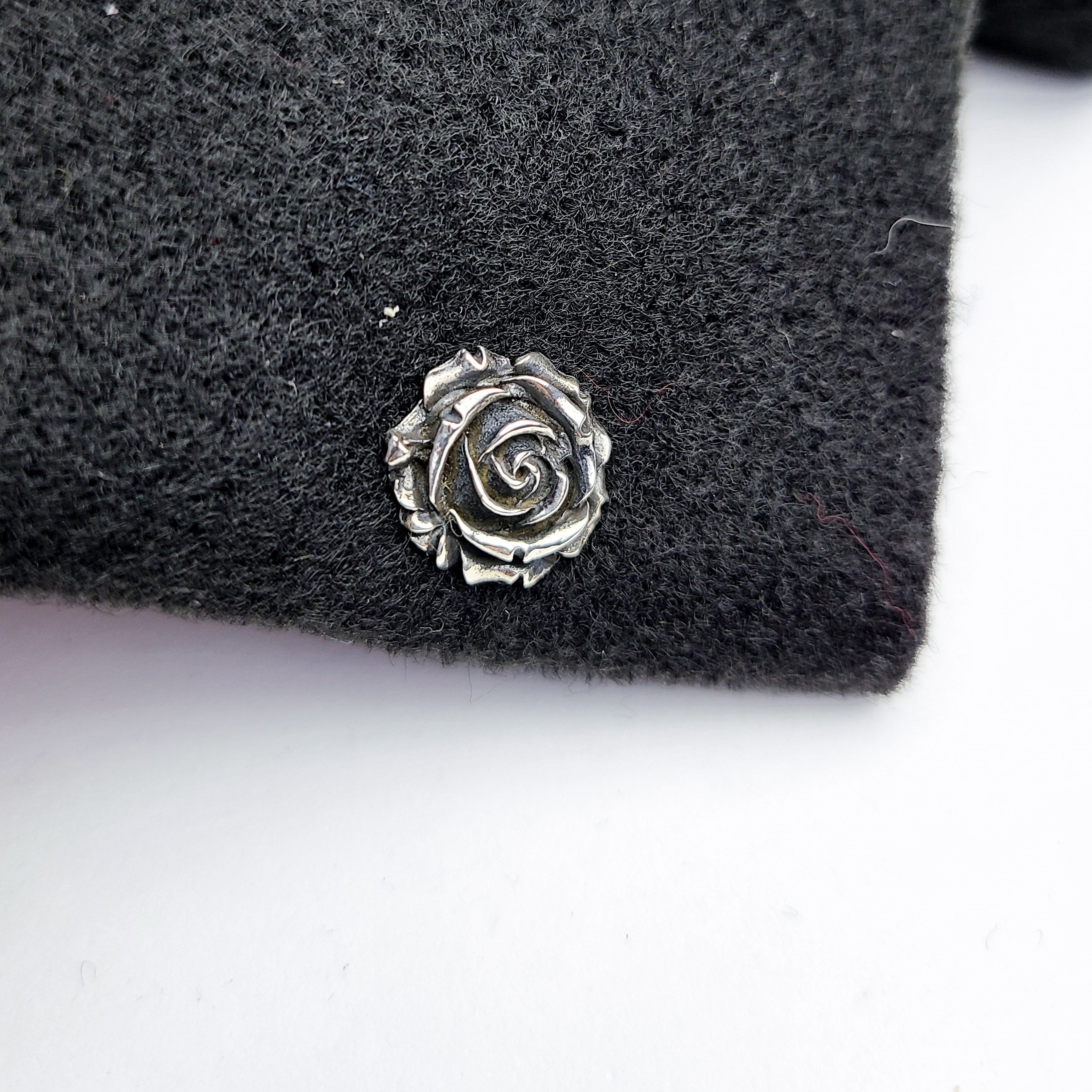 Silver Rose Lapel Pin - Inchoo Bijoux