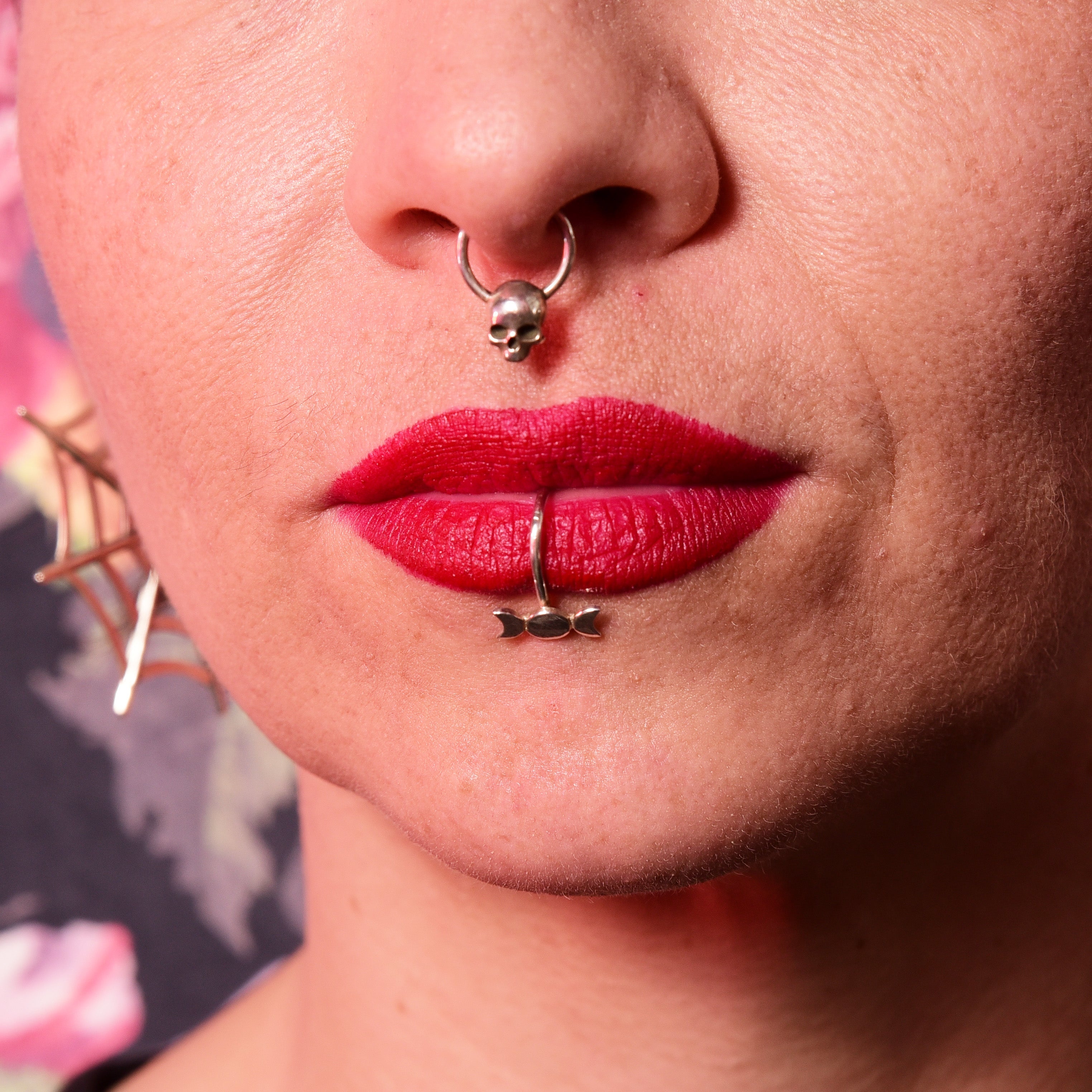 Cute Skull Septum Piercing