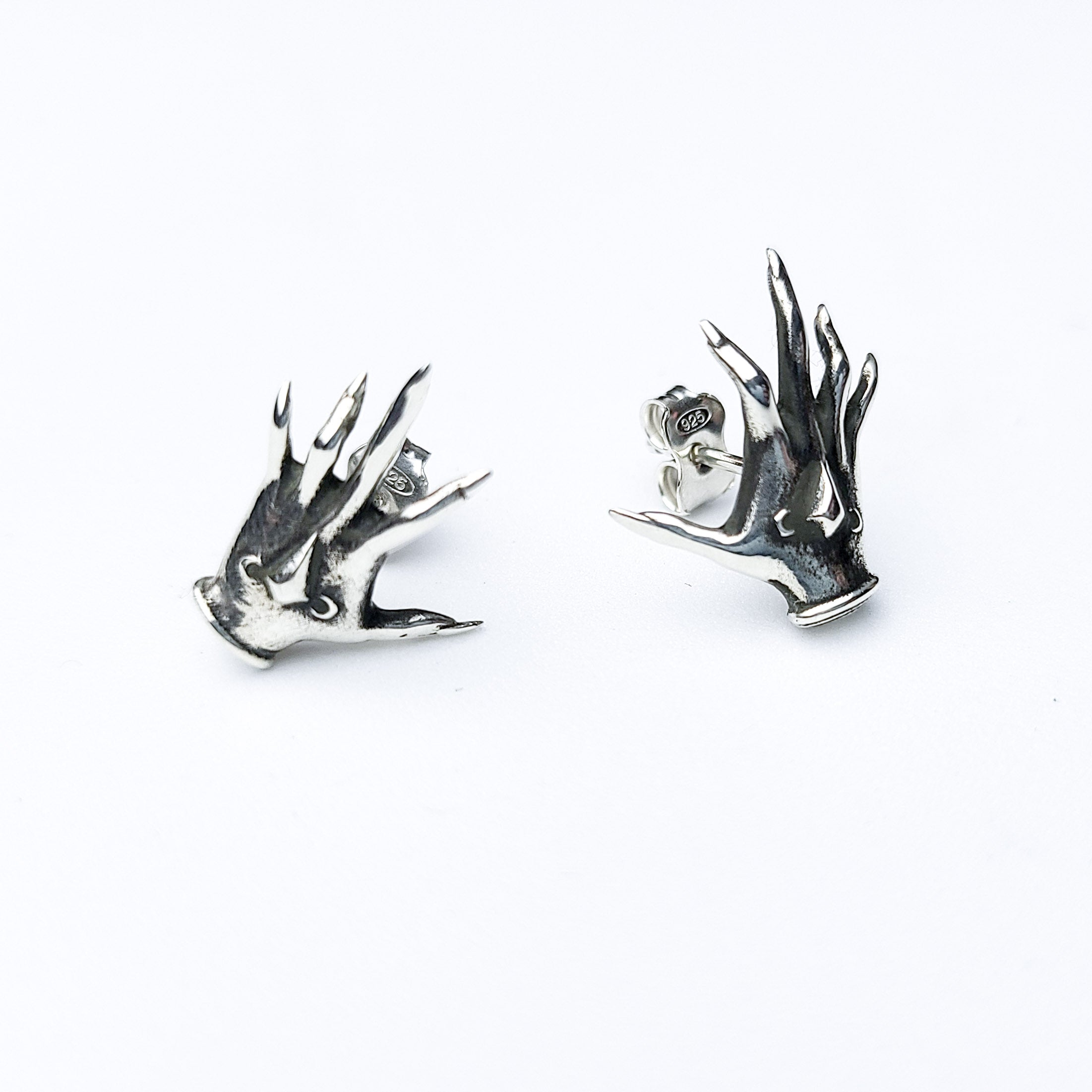 Palmistry Hands Stud Post Earrings - Inchoo Bijoux