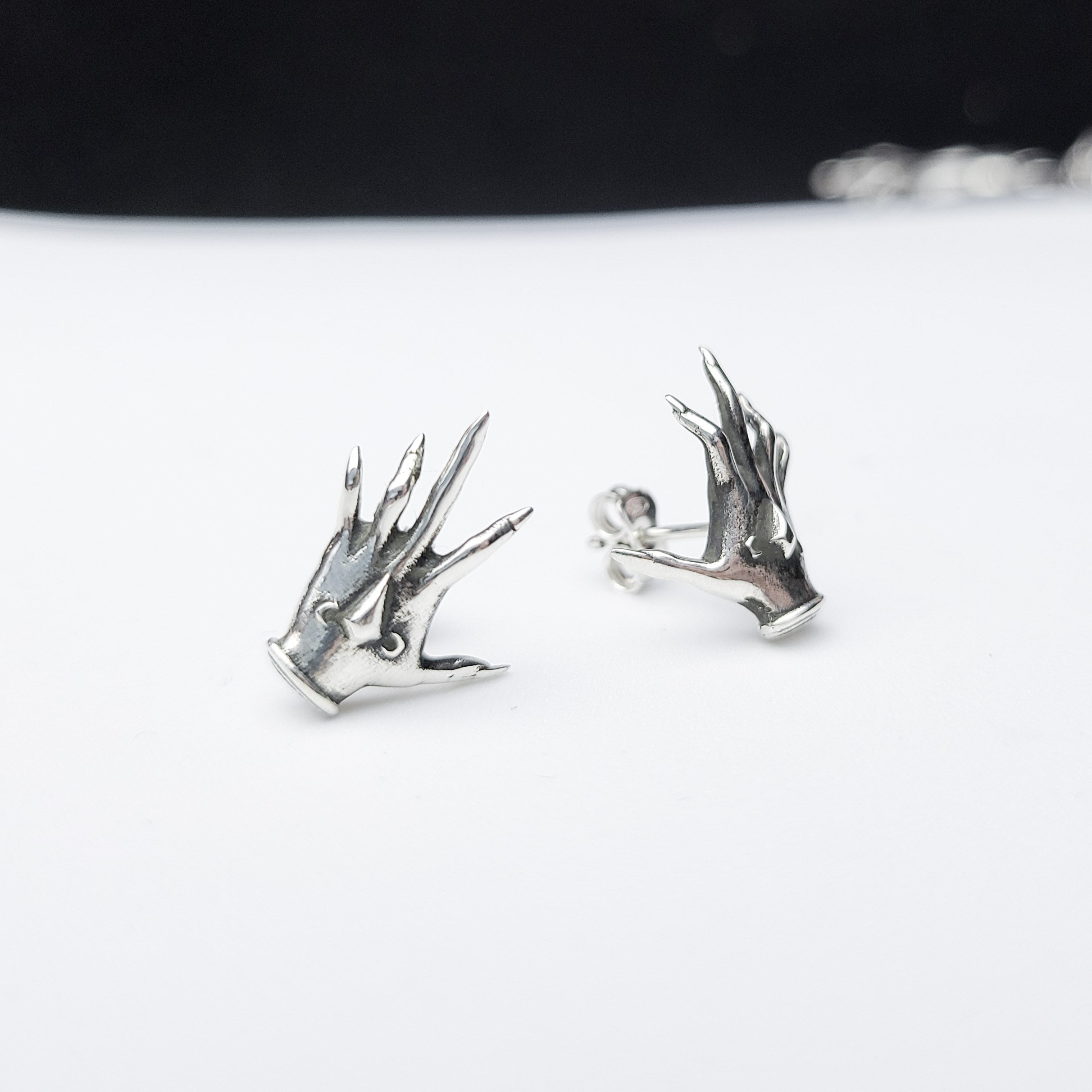 Palmistry Hands Stud Post Earrings - Inchoo Bijoux