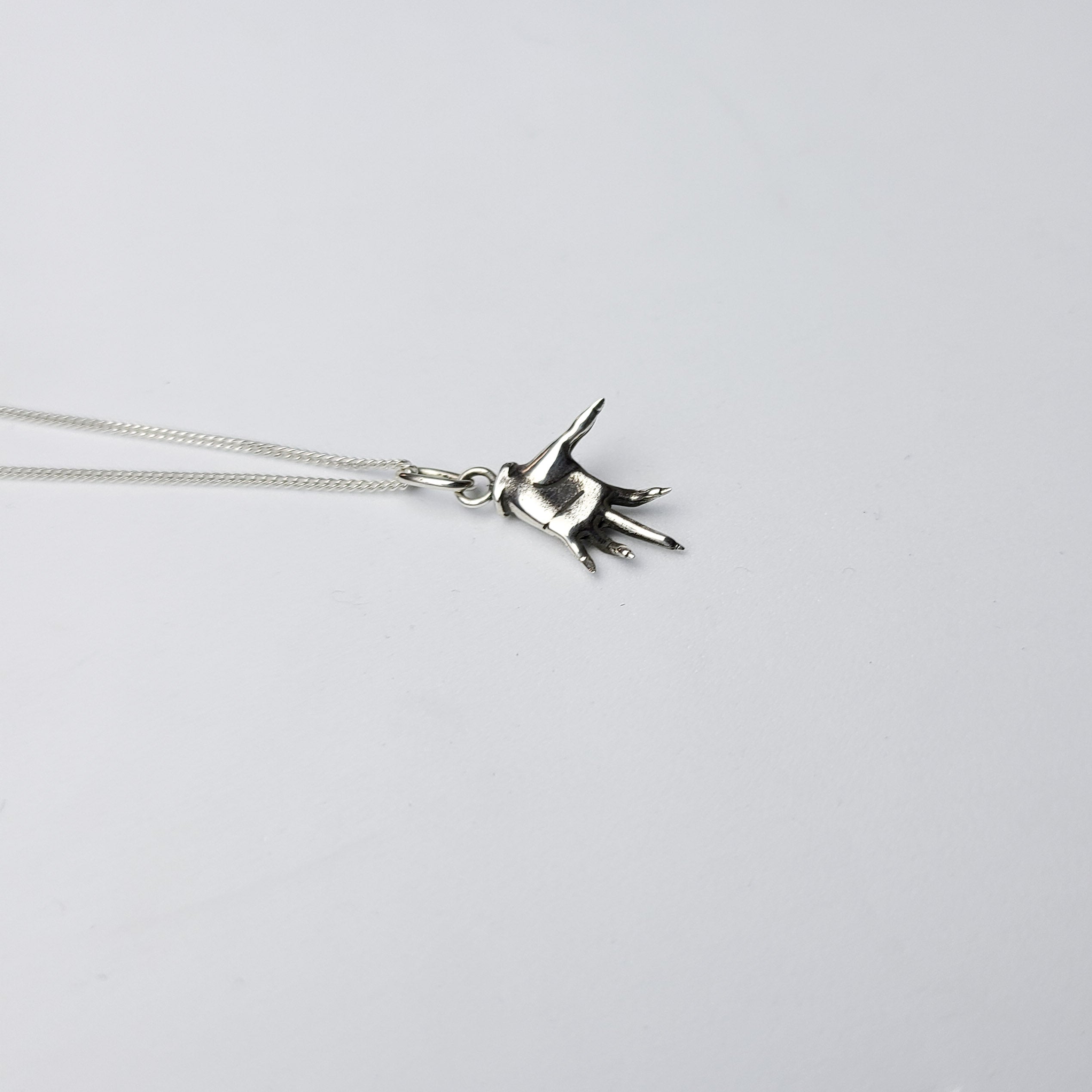 Small Silver Palmistry Hand Pendant - Inchoo Bijoux