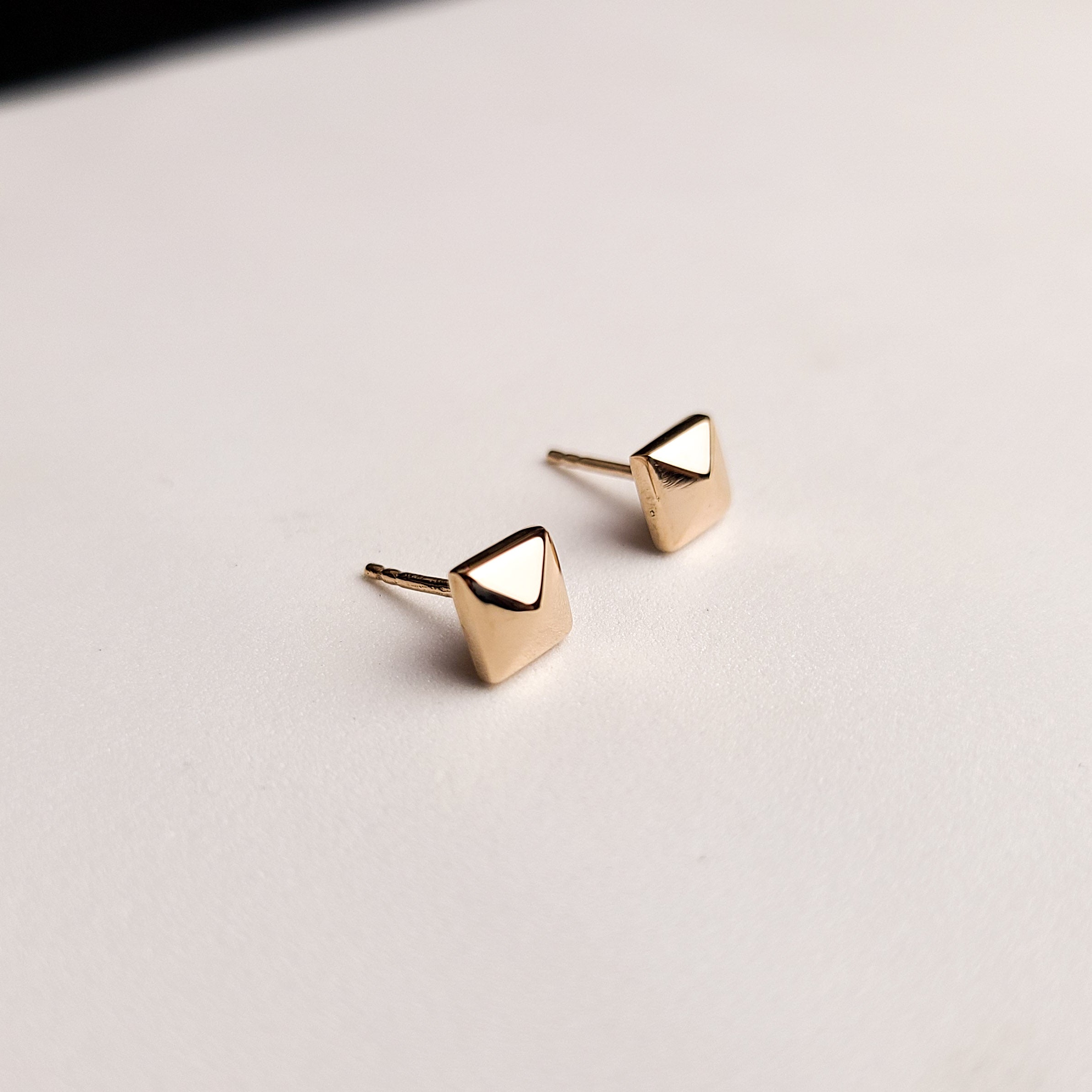 Square Pyramid Studs- Gold Options
