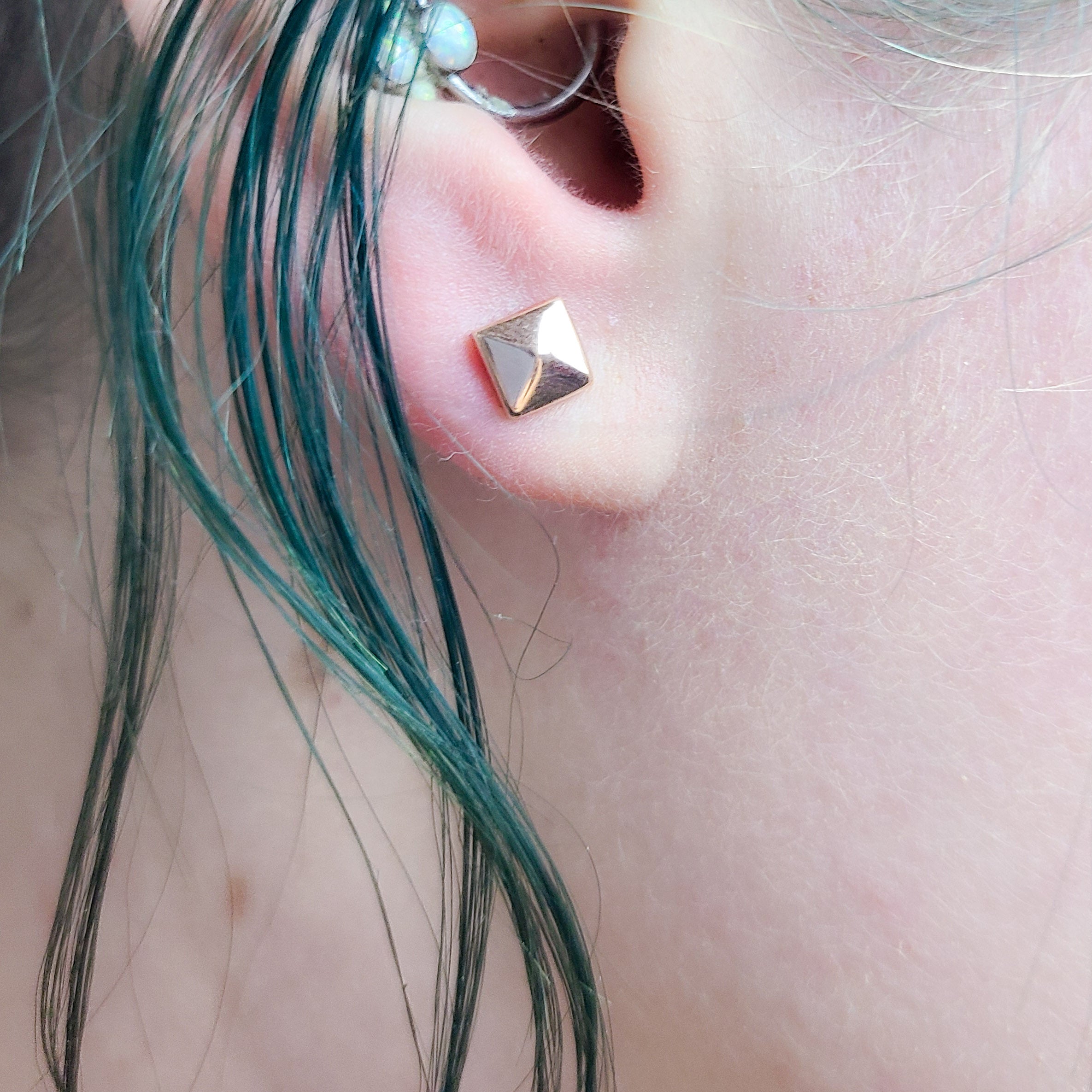 Square Pyramid Studs- Gold Options