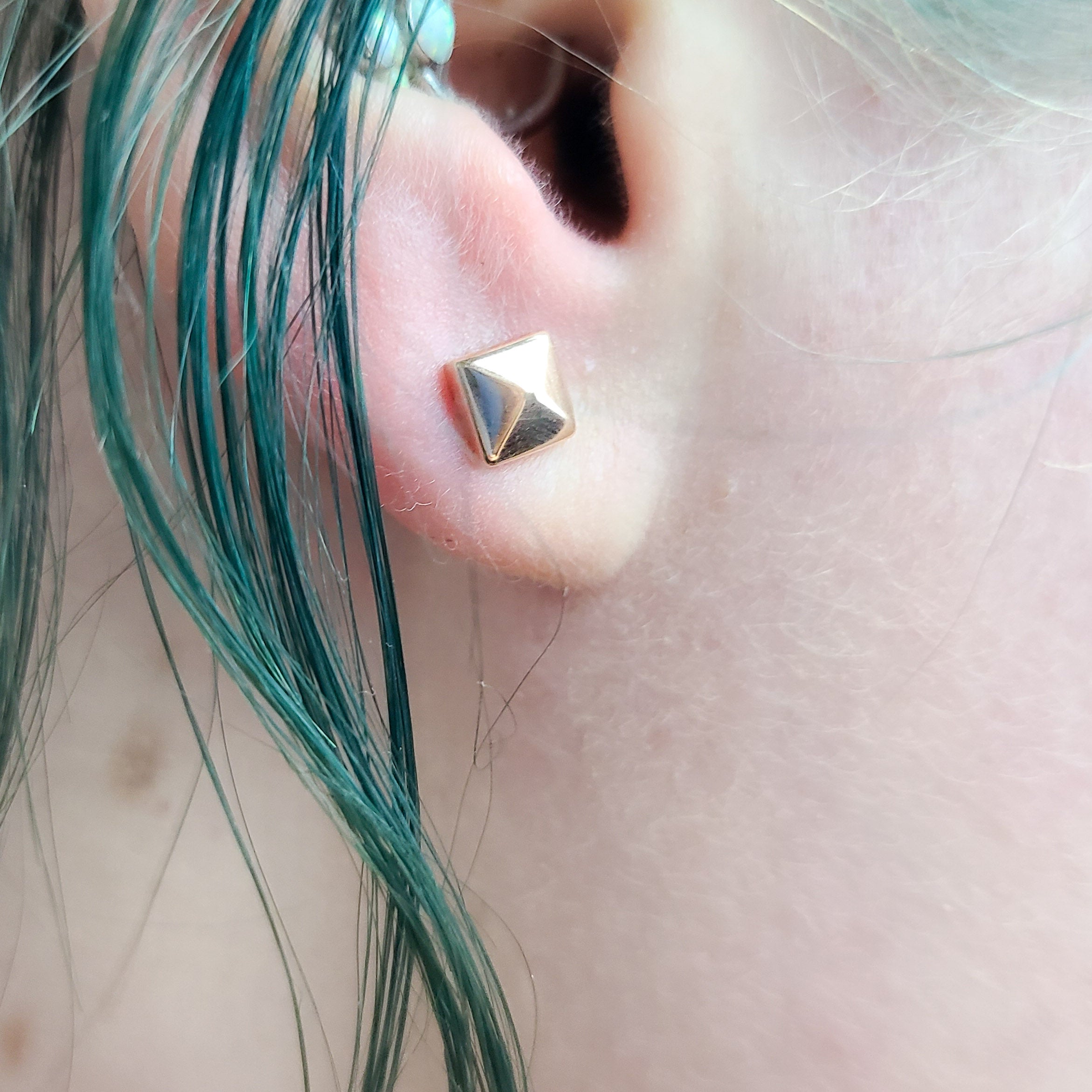 Square Pyramid Studs- Gold Options