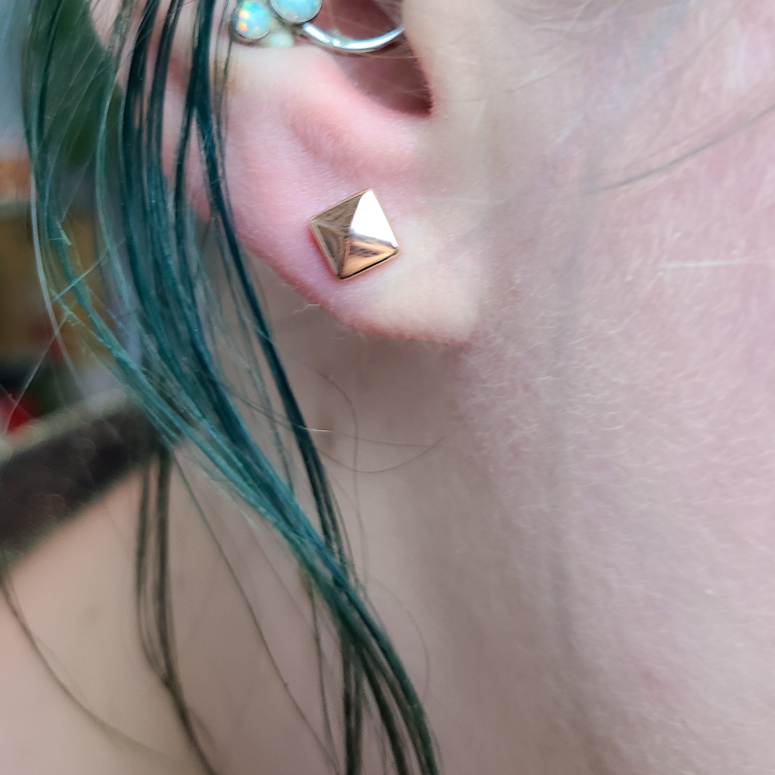 Square Pyramid Studs- Gold Options