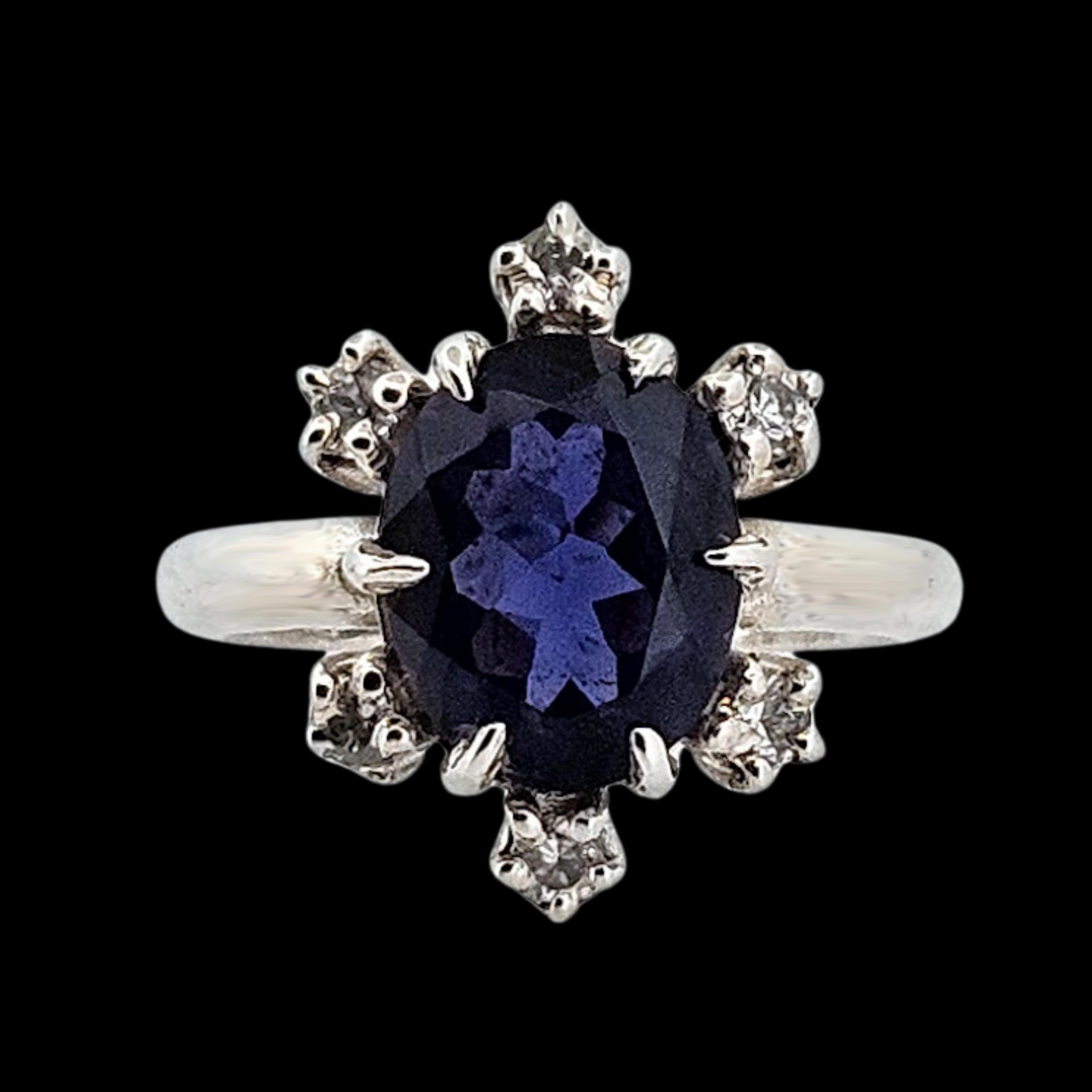 Celestial Glow Blue Sapphire Ring - Sterling Silver - Inchoo Bijoux